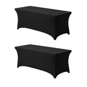 Pack 2 Manteles Extensibles 183x76x76 cm – Poliéster y Spandex – Ajuste Ceñido para Eventos y Bodas