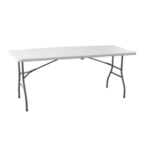 Mesa Plegable Rectangular 180 cm Profesional Catering HDPE Blanco