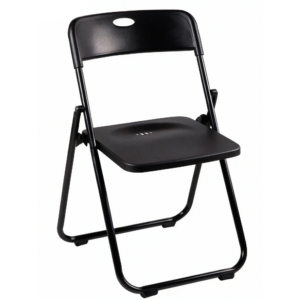 Silla Plegable Profesional Negra de Alta Resistencia para Eventos y Catering