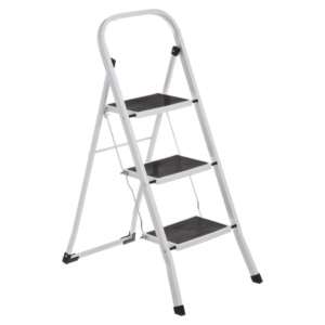 Escalera 3 Peldaños Profesional Acero Reforzado