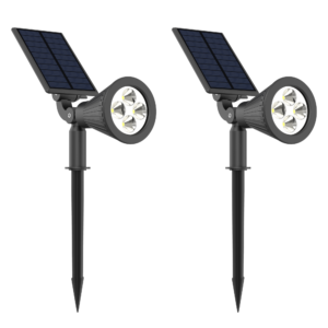 Pack 2 Focos Solares de Estaca J133D con Panel Independiente