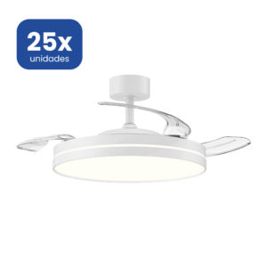 Ventilador de Techo LED 30W Motor DC Silencioso Blanco
