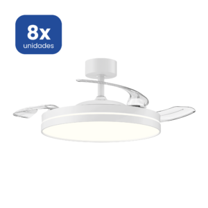 Ventilador de Techo LED 30W Motor DC Silencioso Blanco