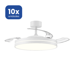 Ventilador de Techo LED 30W Motor DC Silencioso Blanco