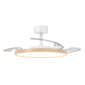 Ventilador de Techo LED 30W Motor DC Acabado Madera