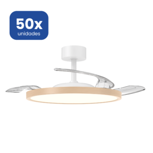 Ventilador de Techo LED 30W Motor DC Acabado Madera