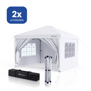 Carpa Plegable 3x3m Profesional Blanca para Eventos y Bodas