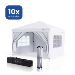 Carpa Plegable 3x3m Profesional Blanca para Eventos y Bodas