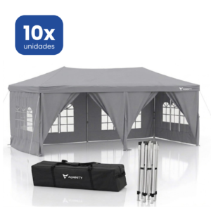 Carpa Plegable 3x6m Gris XL Diseño Moderno y Corporativo