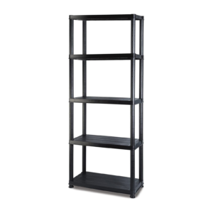 Estantería de Resina 5 Baldas Negra XL 171 cm - Alta Capacidad