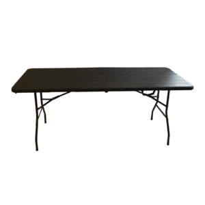 Mesa Plegable Rectangular 180 cm Acabado Madera Rústica Premium