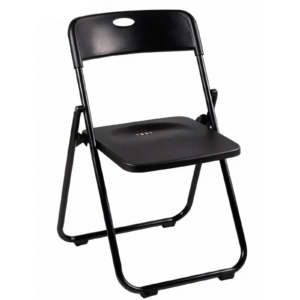 Silla Plegable Profesional Negra de Alta Resistencia para Eventos y Catering