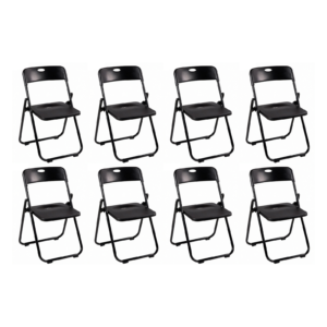 Silla Plegable Profesional Negra de Alta Resistencia para Eventos y Catering