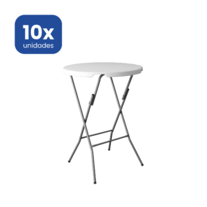 Mesa Alta de Cóctel 80 cm para Recepciones, Ferias y Eventos