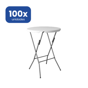 Mesa Alta de Cóctel 80 cm para Recepciones, Ferias y Eventos - 100 unidades