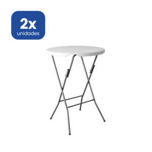 Mesa Alta de Cóctel 80 cm para Recepciones, Ferias y Eventos