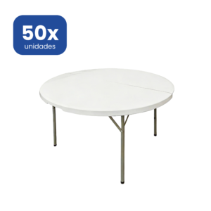 Mesa Redonda Plegable 122 cm para Eventos, Catering y Hostelería