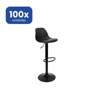 Pack Taburetes de Bar Negros Regulables - 100 unidades