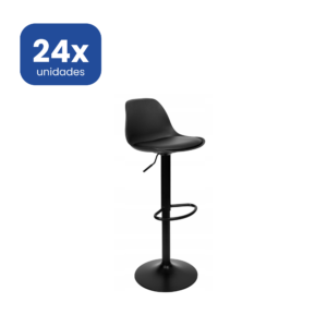 Pack Taburetes de Bar Negros Regulables